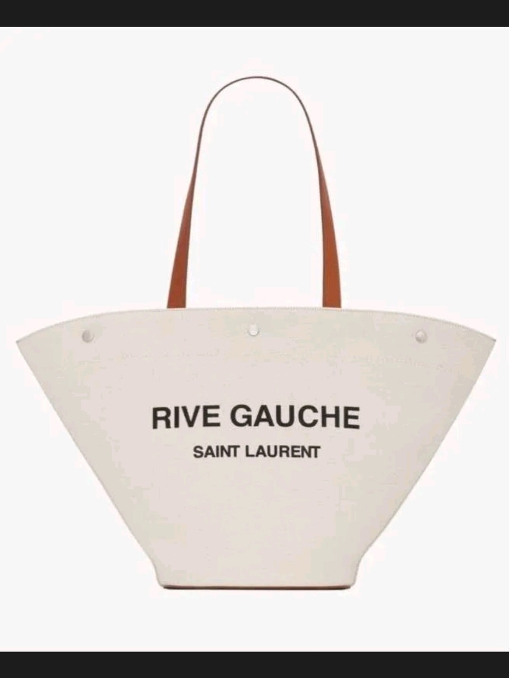 2300$ Saint Laurent Rive Gauche Cream Tote Bag